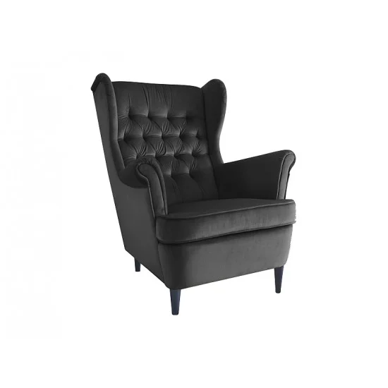 Крісло HARRY VELVET чорний Черный / венге HARRYV19W 1